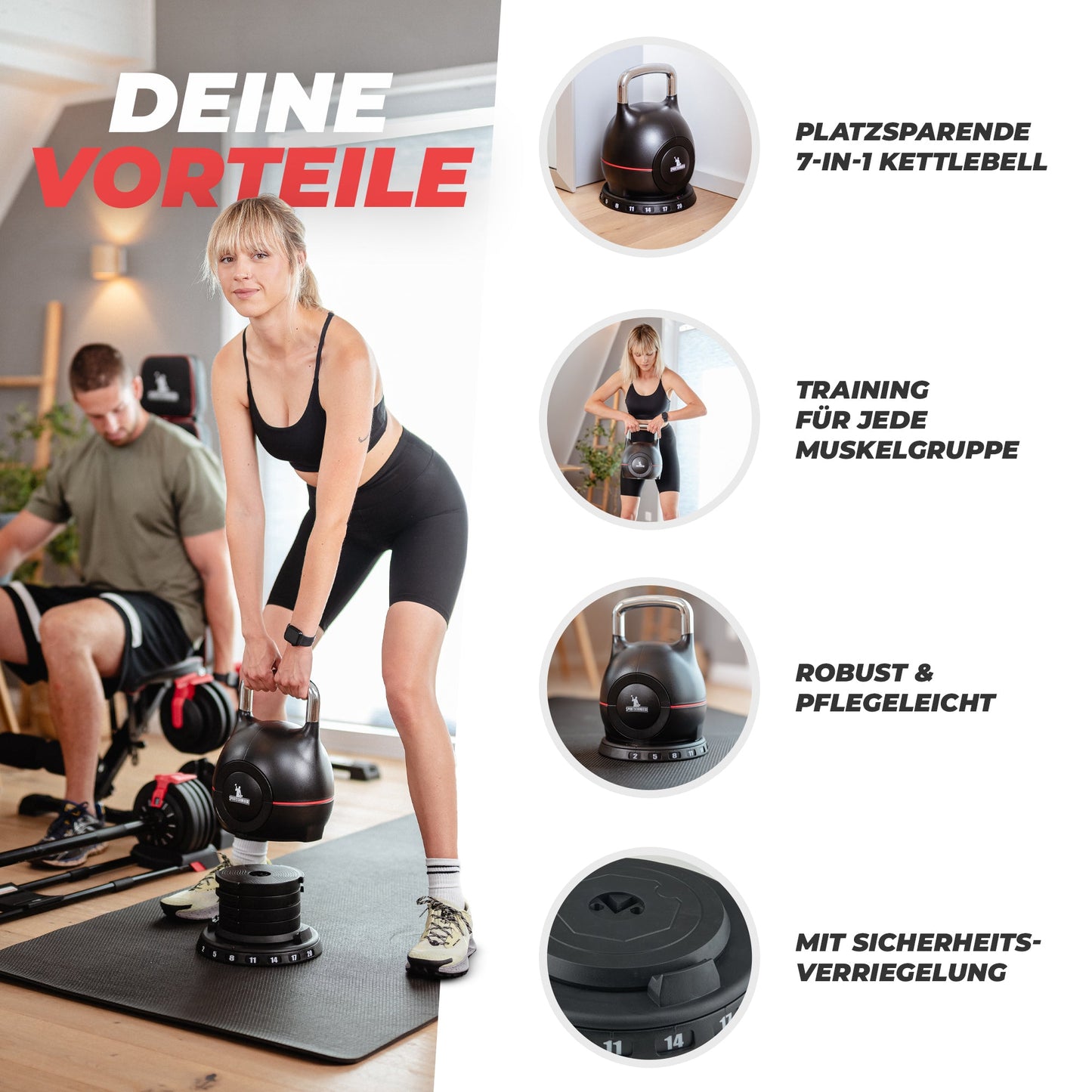 Kettlebell Set – Verstellbare Kettlebell 2 - 20kg - Sportschmiede