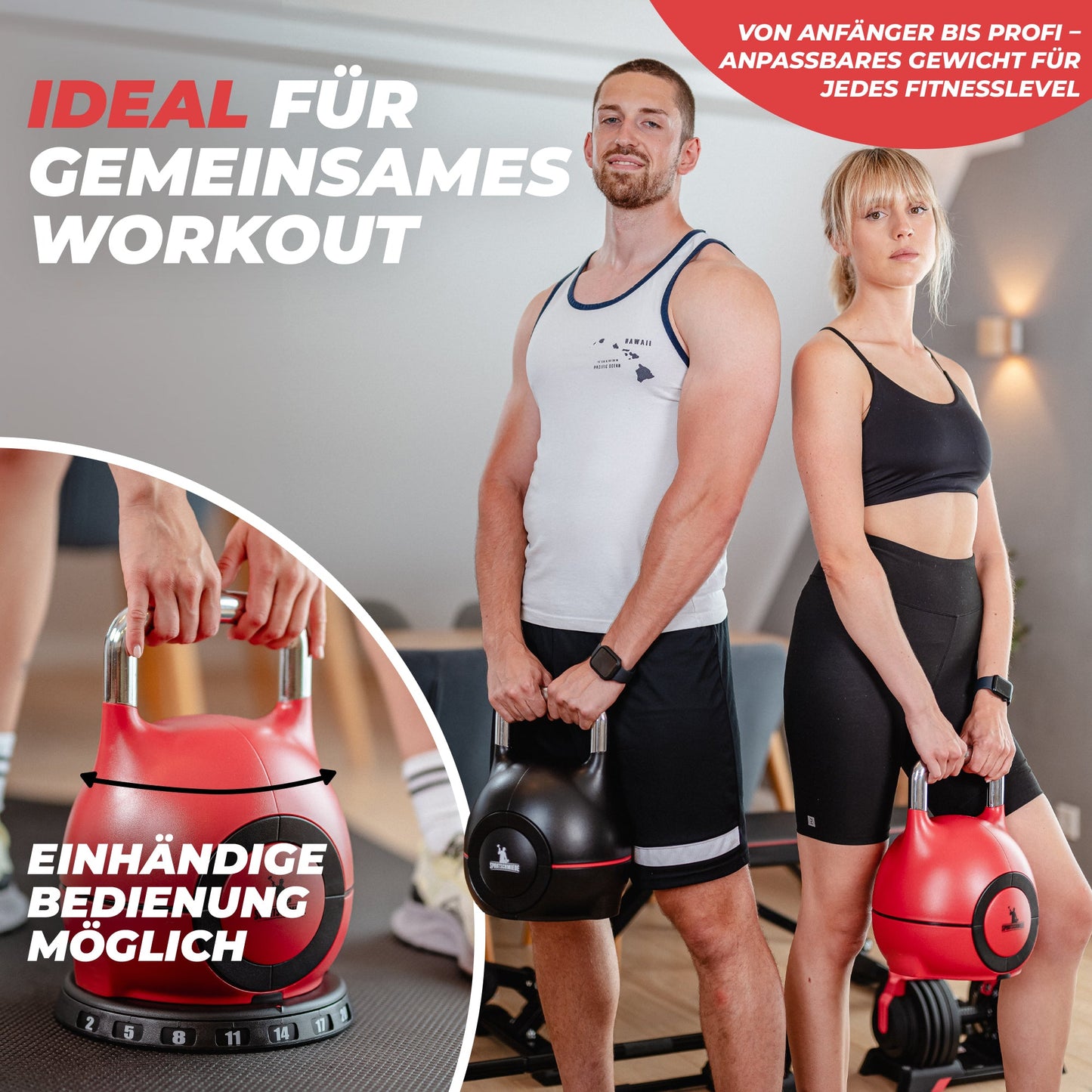Kettlebell Set – Verstellbare Kettlebell 2 - 20kg - Sportschmiede