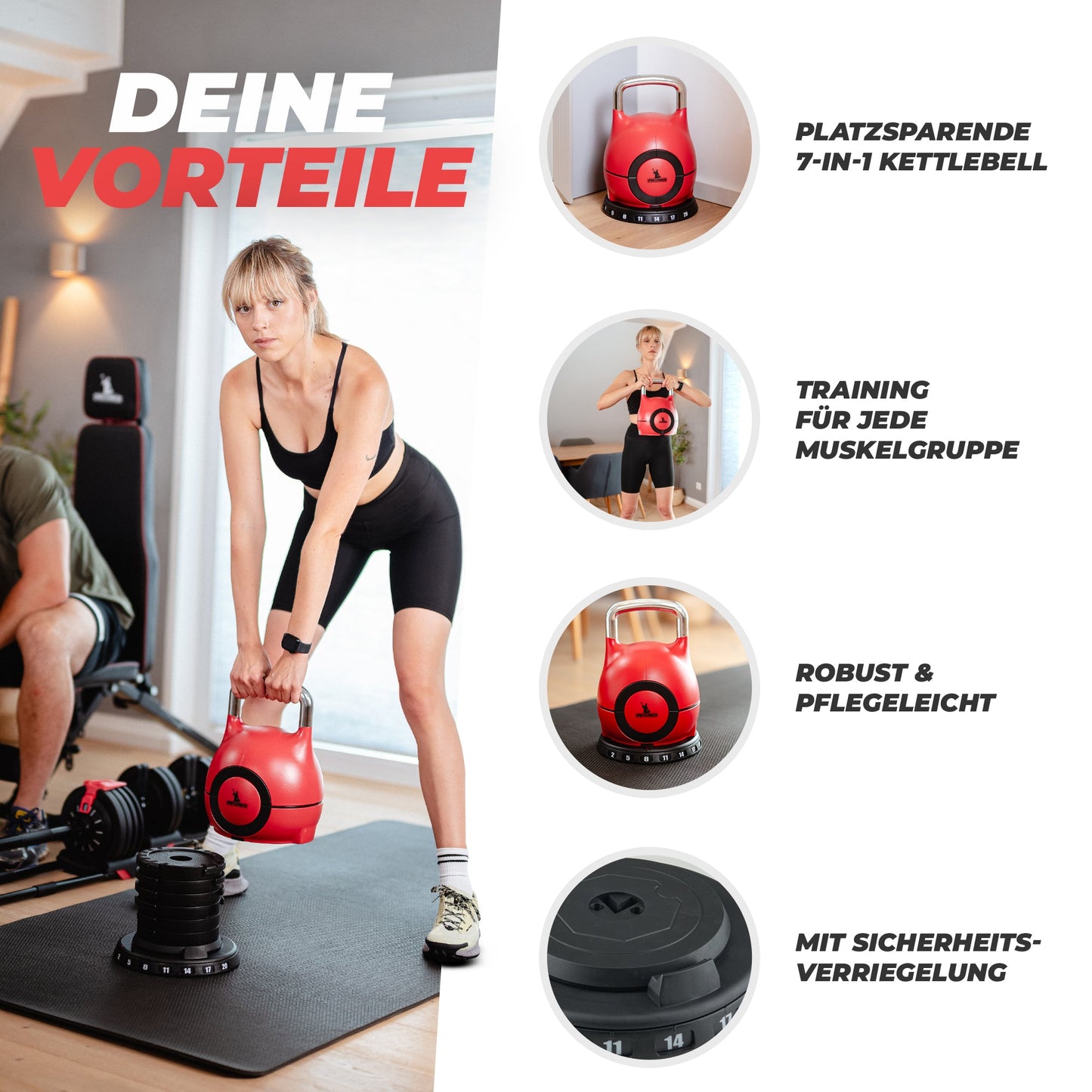 Kettlebell Set – Verstellbare Kettlebell 2 - 20kg - Sportschmiede