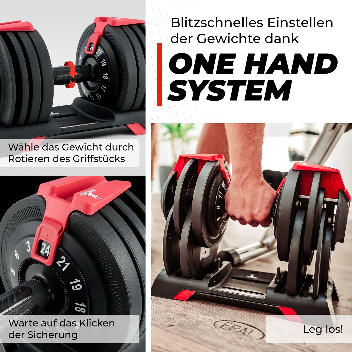 Verstellbare Hanteln | Kurzhanteln - Sportschmiede