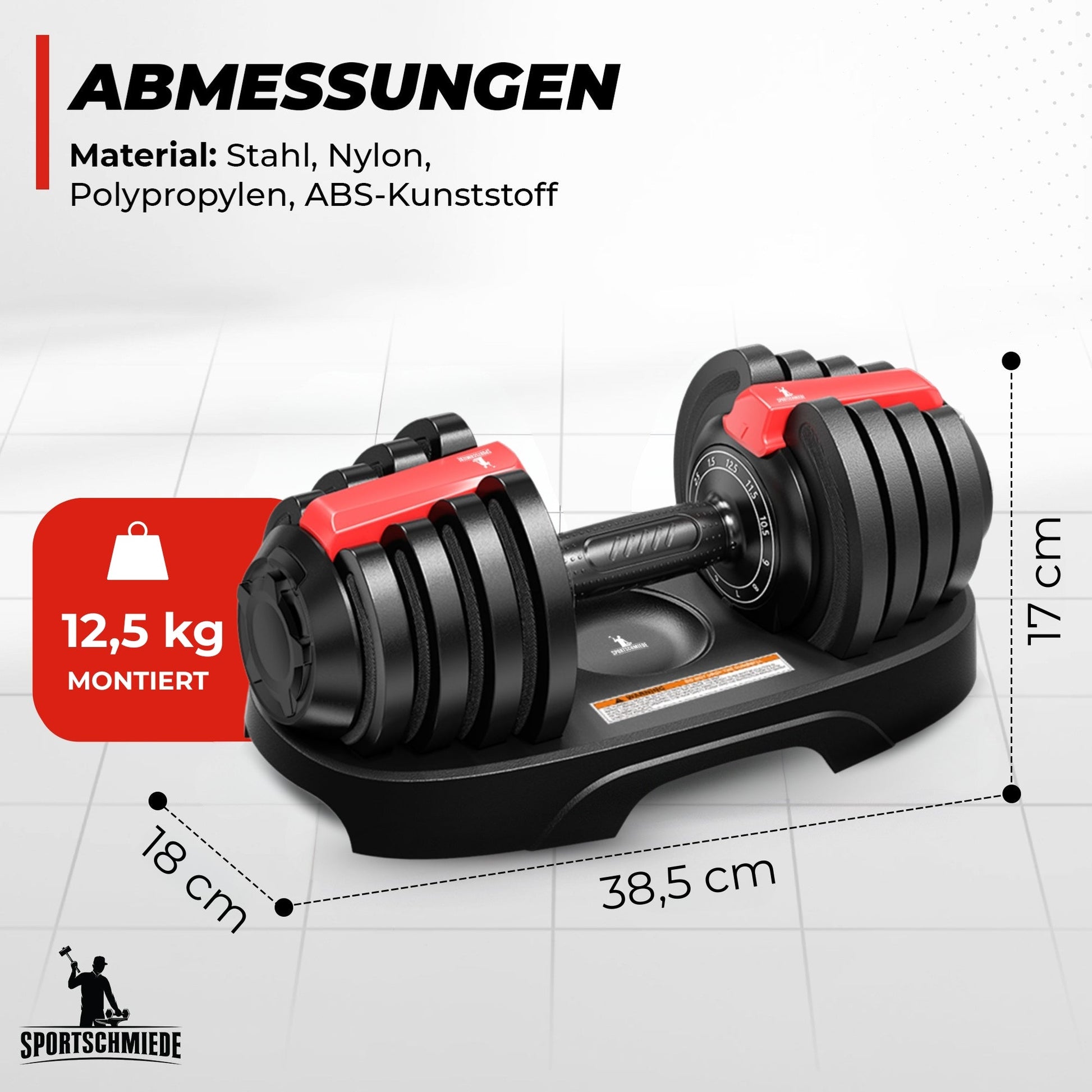 Verstellbare Kurzhanteln 12,5kg | Kleine Kurzhanteln - Sportschmiede