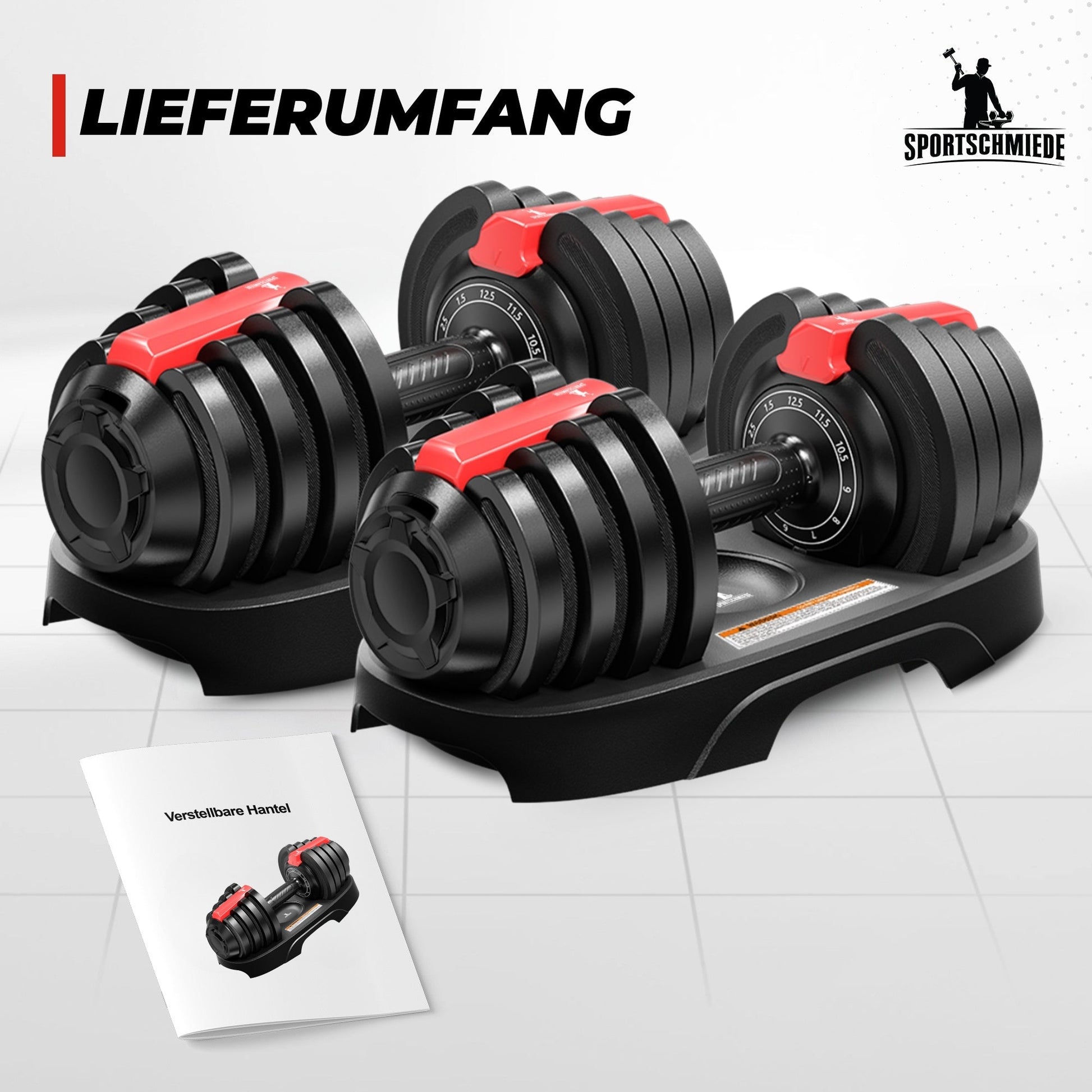 Verstellbare Kurzhanteln 12,5kg | Kleine Kurzhanteln - Sportschmiede