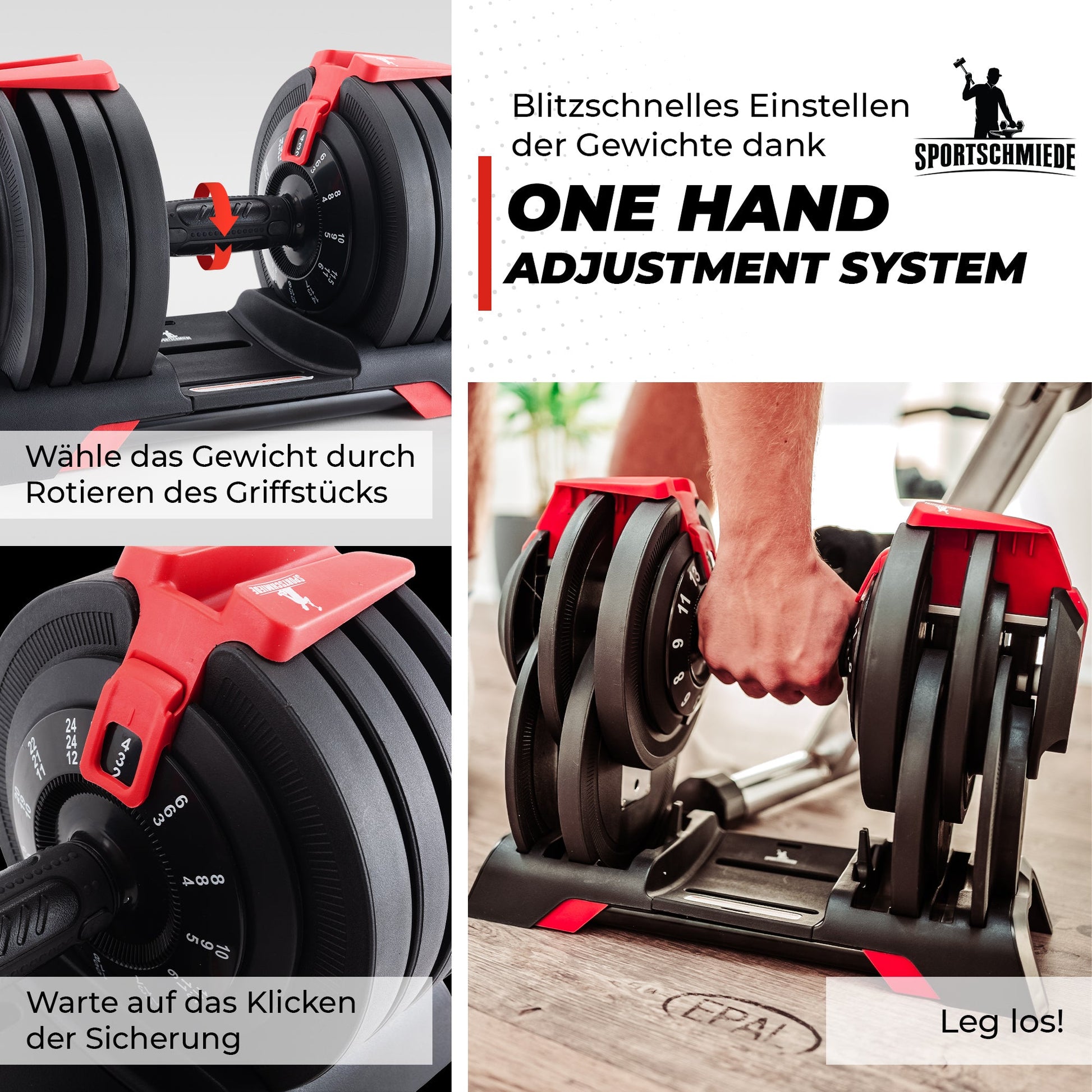 Verstellbare Kurzhanteln 12,5kg | Kleine Kurzhanteln - Sportschmiede