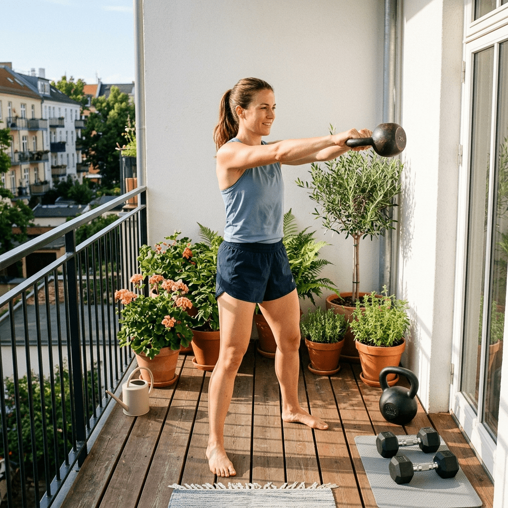 ☀️ Sommerfigur jetzt schmieden: 10–15 Minuten Workouts für Balkon & Garten mit verstellbarer Kettlebell & Kurzhanteln - Sportschmiede