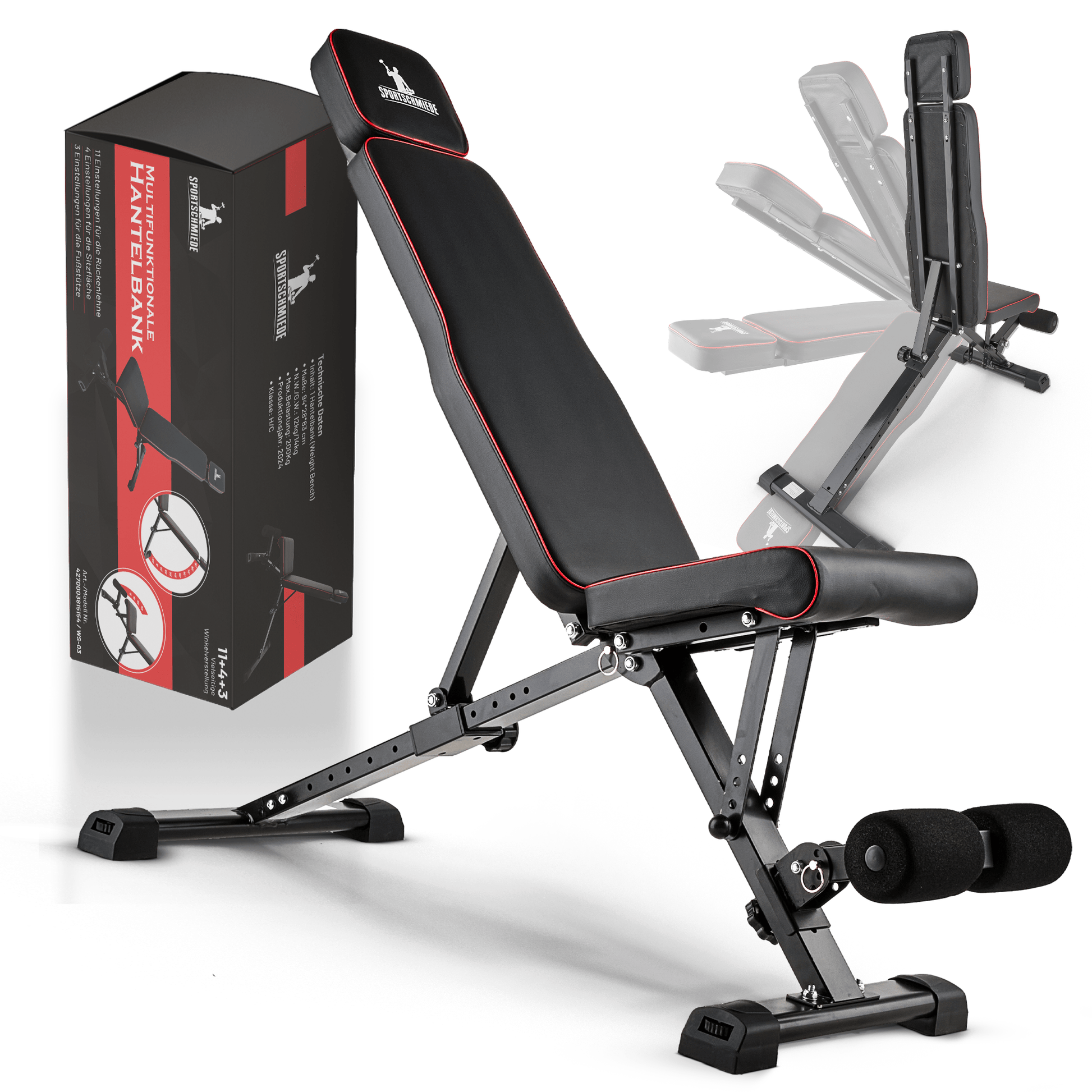 Verstellbare Hantelbank / Trainingsbank - Sportschmiede