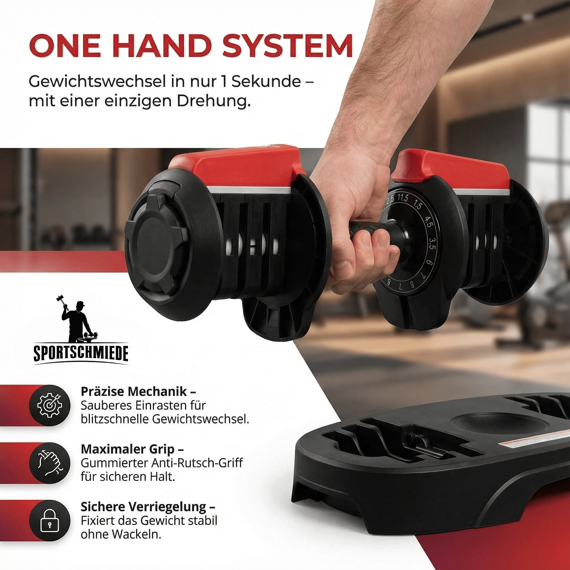 Verstellbare Kurzhanteln 12,5kg | Kleine Kurzhanteln - Sportschmiede