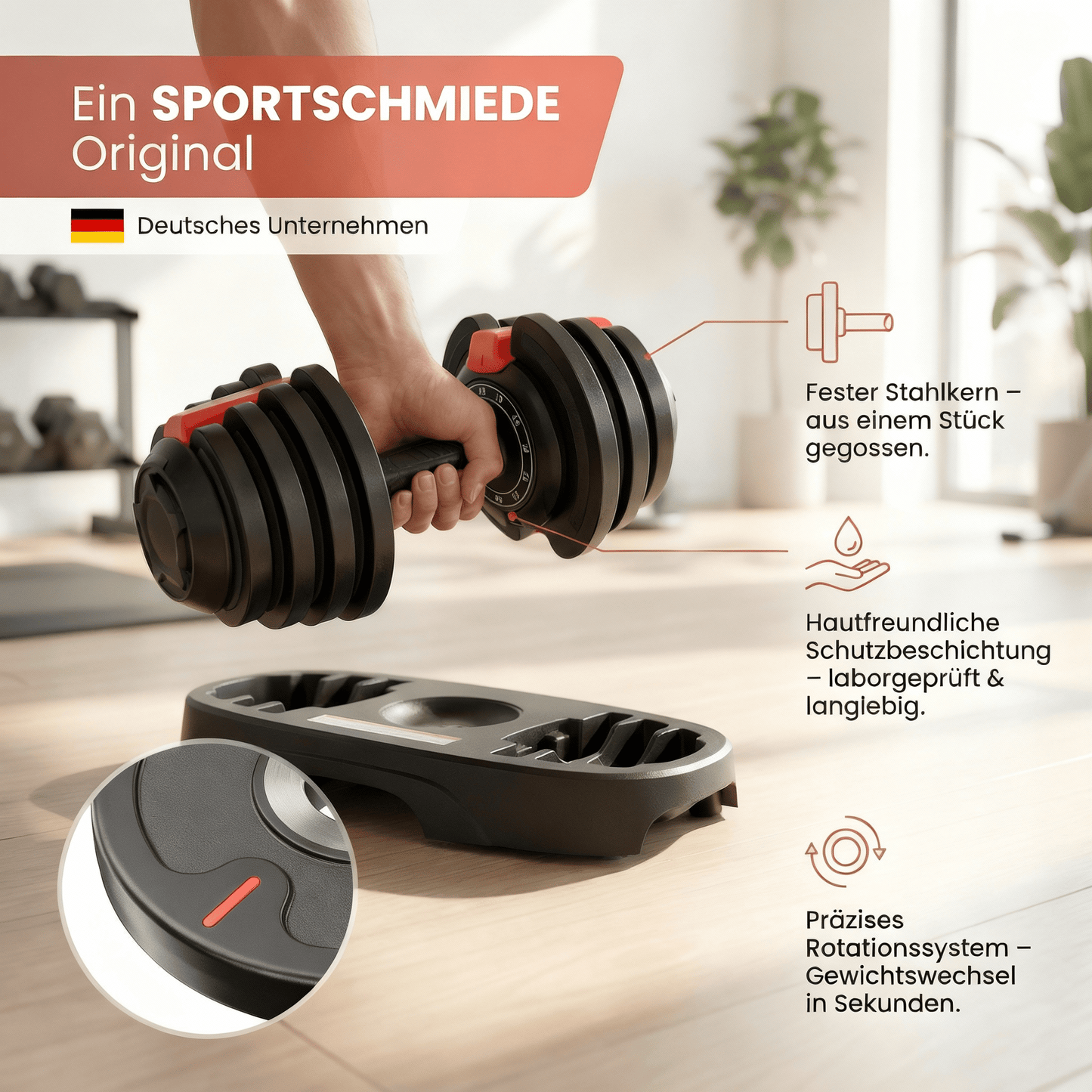 Verstellbare Kurzhanteln 12,5kg | Kleine Kurzhanteln - Sportschmiede